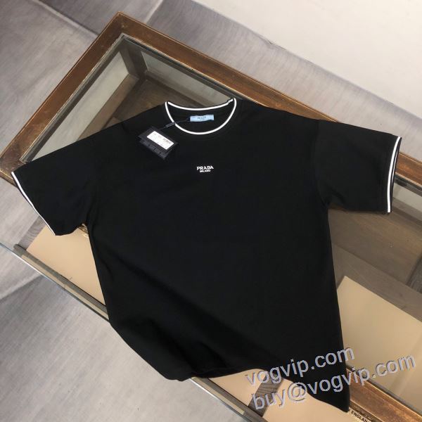 プラダ PRADA 2025最安値 半袖Tシャツ コピー 2色可選 著名人の着用