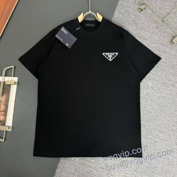 2025最安値 プラダ PRADA 半袖Tシャツ 人気雑誌掲載 コピー ブランド 3色可選