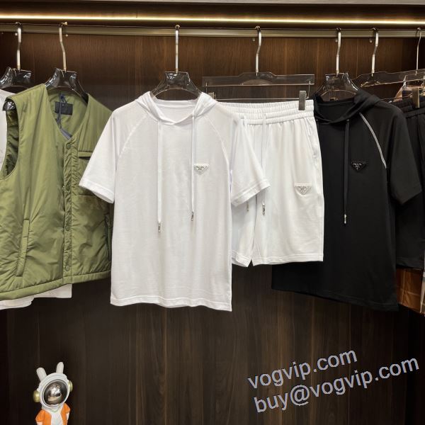 高品質 半袖Tシャツ 上下セット プラダ PRADA 2025新商品！ スーパーコピー