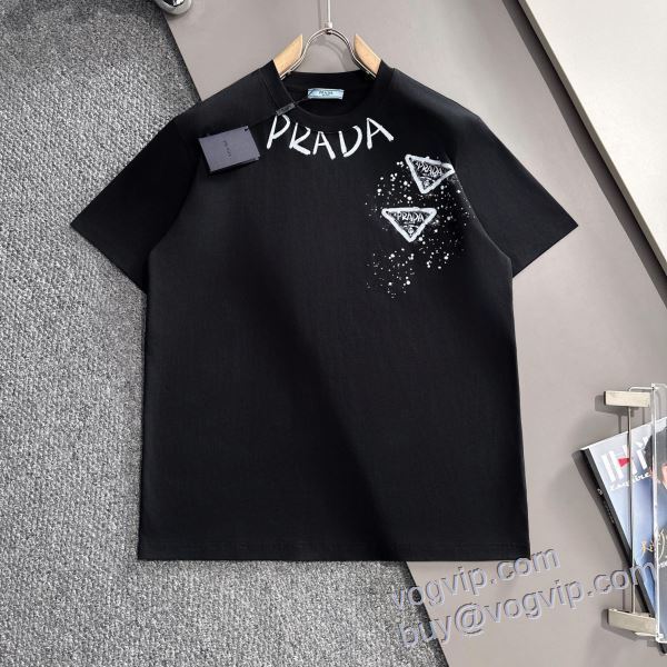 大好評? プラダ PRADA コピー 2025限定セール定番人気 半袖Tシャツ 2色可選