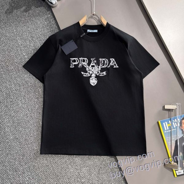 ブランド 偽物 通販 2025数量限定セール 半袖Tシャツ 2色可選 お洒落な存在感 プラダ PRADA