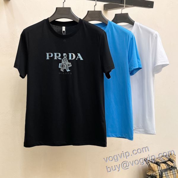 2025品質保証100%新品 業界高品質スーパーコピー プラダ PRADA 半袖Tシャツ 3色可選 上質
