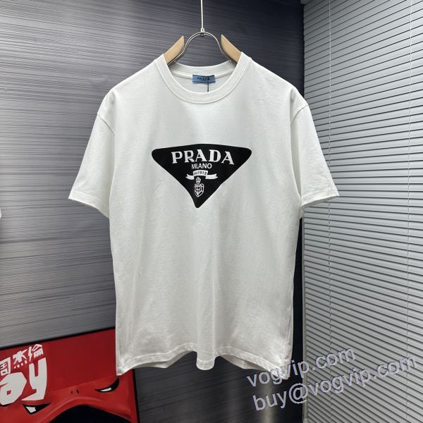 素敵 最大級ブランドコピー通販優良店 プラダ PRADA 半袖Tシャツ 2025激安大特集