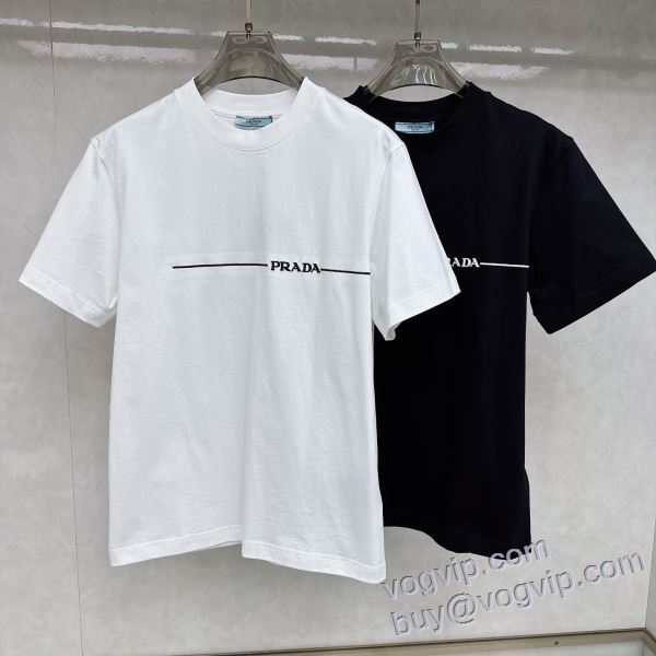 2025高評価 プラダ ブランドコピー 半袖Tシャツ 2色可選 高級感ある