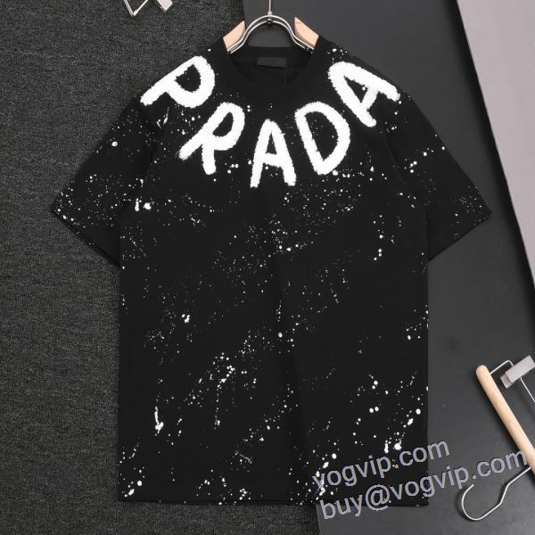 2025超人気新品 プラダ スーパーコピー 半袖Tシャツ 2色可選 売れ筋のいい
