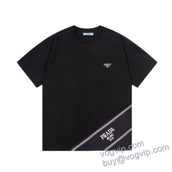 値下げ！ プラダ PRADA コピーブランド 半袖Tシャツ 2色可選 2025爆買い大人気