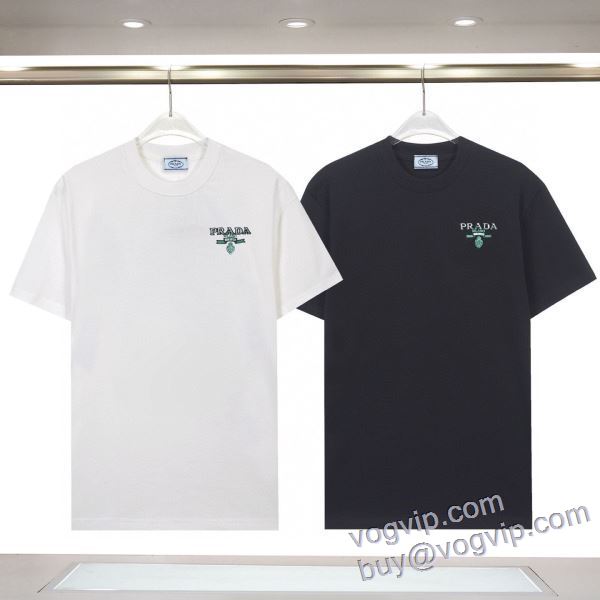 2025お得セール プラダ PRADA SALE!今季 VOGブランドスーパーコピー 半袖Tシャツ 2色可選