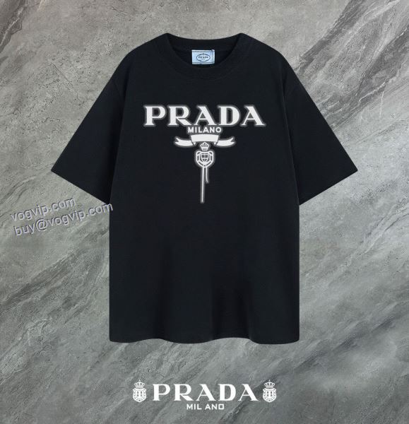 スーパーコピー信用できるサイト 2025お得セール プラダ PRADA 半袖Tシャツ 2色可選 完売品！