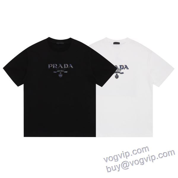 2025HOT本物保証 プラダ PRADA 半袖Tシャツ 2色可選 スーパーコピー 優良サイト 超レア