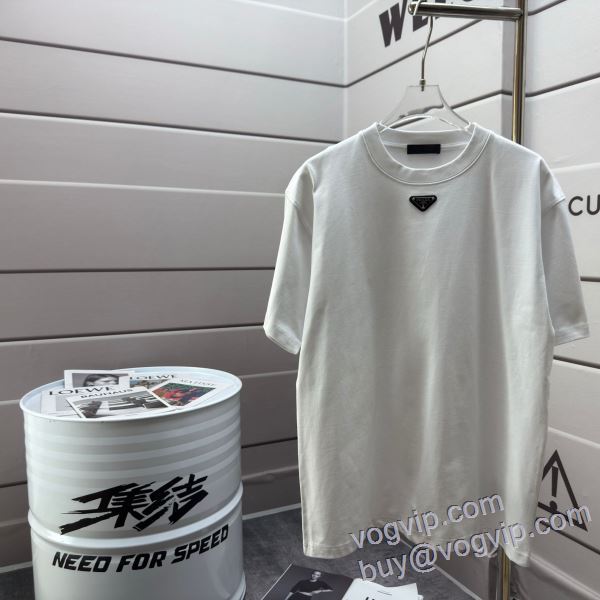 2025春夏 プラダ PRADA 超人気美品◆ 半袖Tシャツ 5色可選 vogブランド コピー 優良店