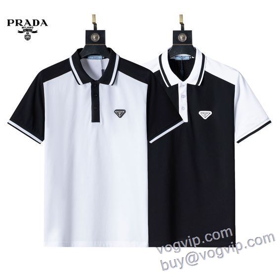 プラダ PRADA 2025年モデル入荷 半袖ポロシャツ 2色可選 上質 大人気！ 最大級ブランドコピー通販優良店