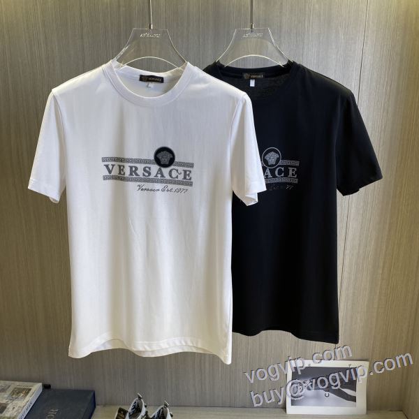 実用性に溢れるアイテム ヴェルサーチ コピーブランド 半袖Tシャツ 2色可選 2025春夏季超人気