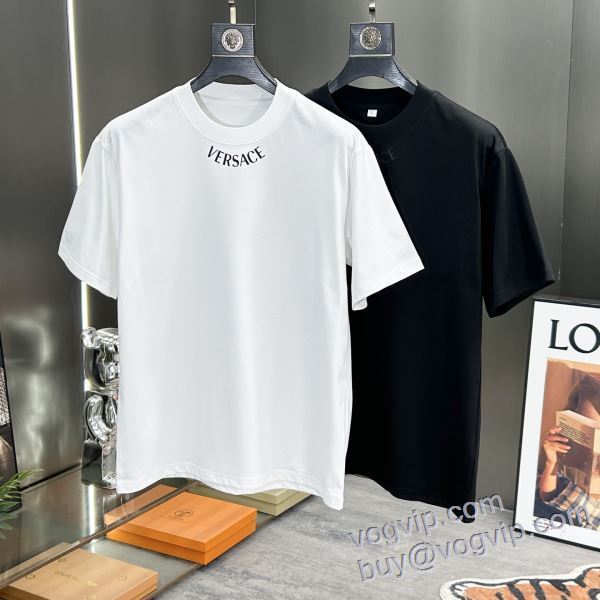 2025お買い得セール ヴェルサーチ VERSACE ブランドコピー 半袖Tシャツ 2色可選 洗練を十分に演出する
