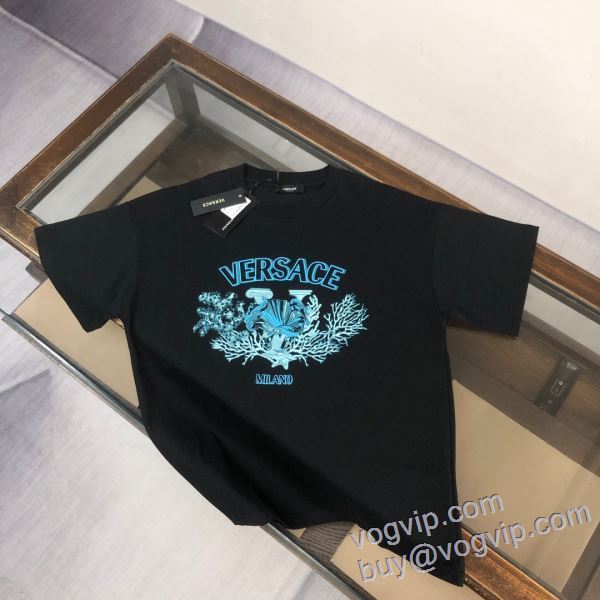 機能性?耐久性抜群 ヴェルサーチ VERSACE 半袖Tシャツ 2色可選 VOGコピー 2025超激得高品質