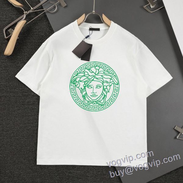 ランキング1位 ヴェルサーチ VERSACE 半袖Tシャツ 2色可選 スーパーブランドコピー品質保証 2025割引セール