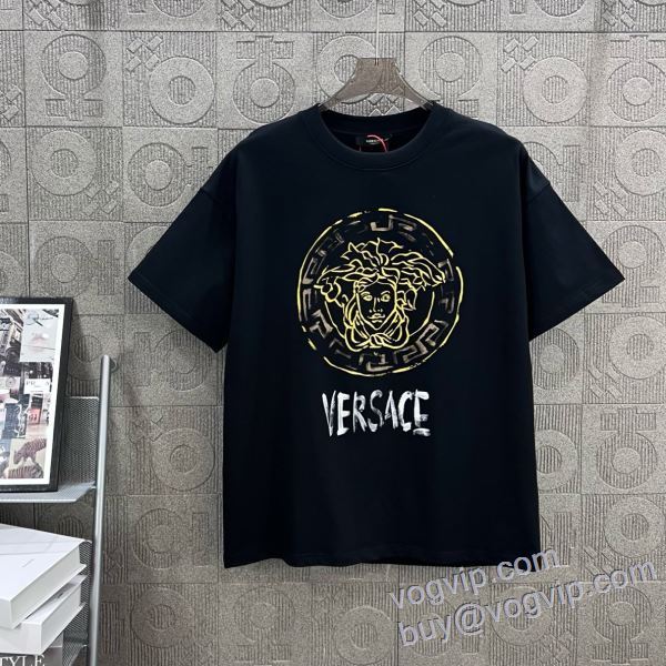 半袖Tシャツ ヴェルサーチ ブランドスーパーコピー 2025品質保証大人気 2色可選 可愛く上品な雰囲気