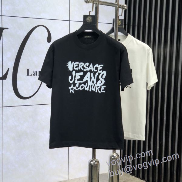 ヴェルサーチ VERSACE コピーブランド 2025人気定番 半袖Tシャツ 4色可選 大人の個性を