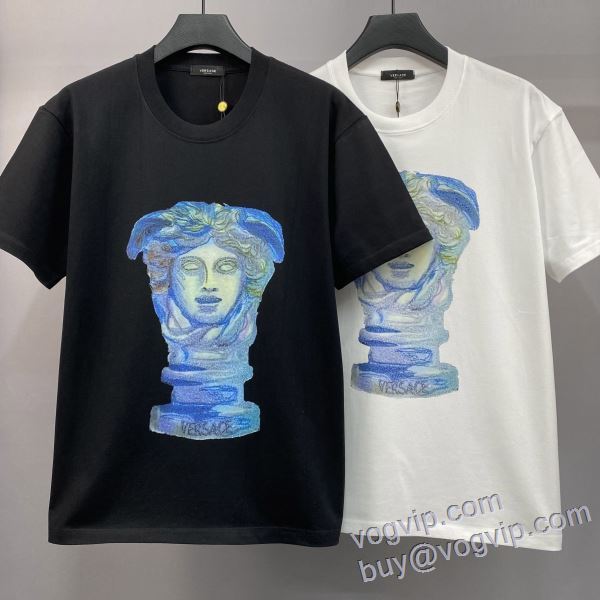 2025新商品！ ブランドコピー代引き専門店 ヴェルサーチ VERSACE ランキング商品 半袖Tシャツ 2色可選