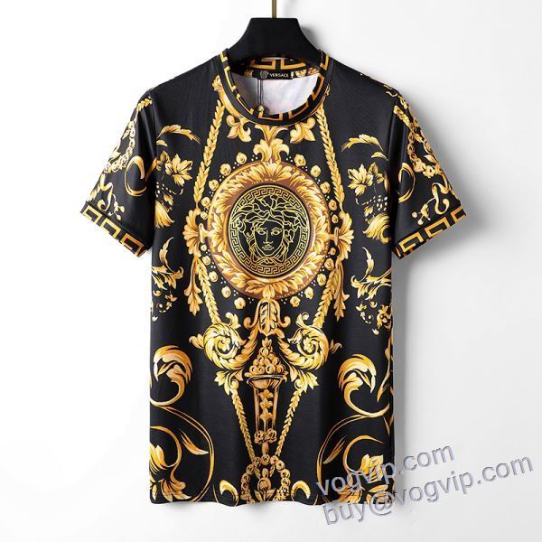 ヴェルサーチ VERSACE コピー 商品 販売 2025最安値高品質 半袖Tシャツ 2色可選 セレブ風