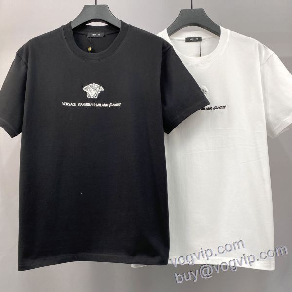 2025超激得安い ヴェルサーチ コピー ブランド 半袖Tシャツ 2色可選 大人キレイに仕立てる