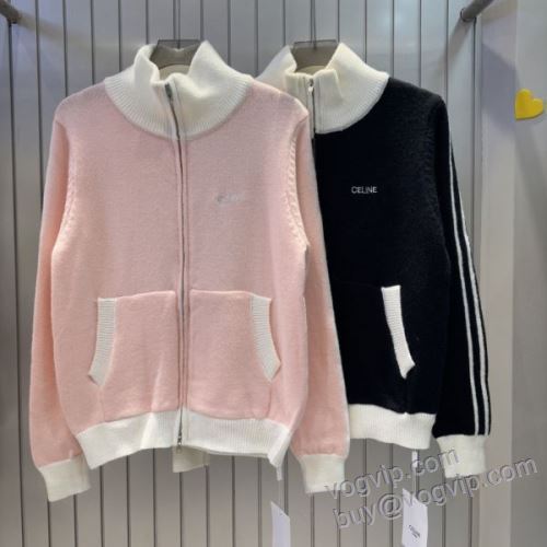 セリーヌ CELINEブランドコピー NWTCEL022 2025爆買い定番人気 レディース セーター ジャケット、上着 2色可選