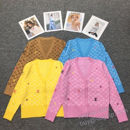 ルイ ヴィトンスーパーコピー 激安 NWTLV026 2025新作入荷品質保証 レディース セーター ジャケット、上着 4色可選