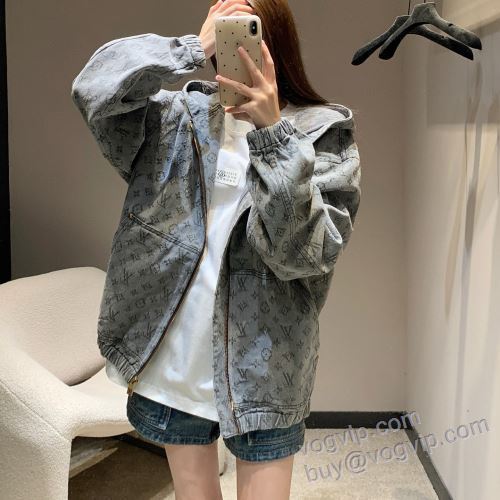 レディース デニムジャケット 2025お気に入り ルイ ヴィトン LOUIS VUITTON NWTLV083 コート 業界高品質スーパーコピー