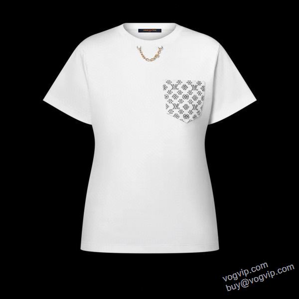 2025春夏季超人気 NZLVNXZ011 半袖Tシャツ ルイ ヴィトン ブランドコピー 首胸ロゴ