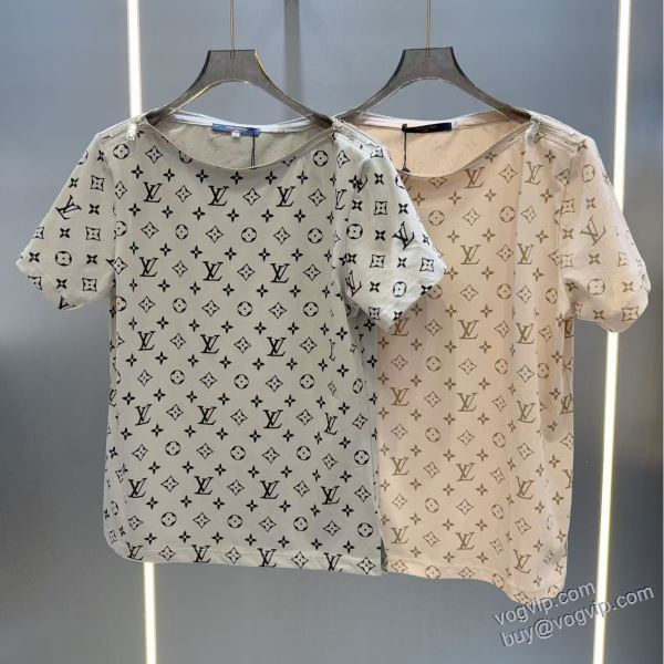 プレゼントに ルイ ヴィトン LOUIS VUITTONブランド 偽物 通販 NZLVNXZ016 2025最新入荷 半袖Tシャツ 2色可選