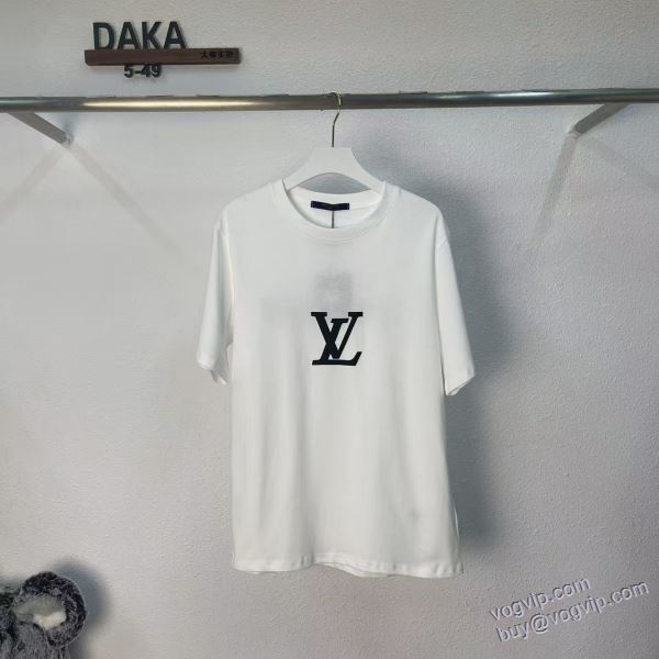 人気が爆発 ルイ ヴィトン LOUIS VUITTONブランドコピー NZLVNXZ022 2025爆買い定番人気 半袖Tシャツ 2色可選