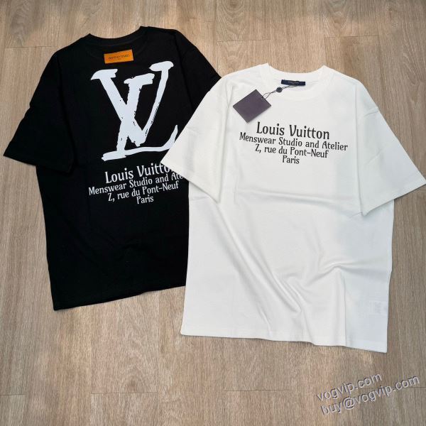 2025爆買い定番人気 NZLVNXZ024 半袖Tシャツ 2色可選 超人気美品◆ ルイ ヴィトン ブランドスーパーコピー 激安専門店