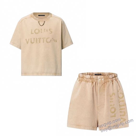 芸能人に愛用者続出 LOUIS VUITTONブランドコピー NZLVNXZ043 半袖Tシャツ 上下セット 2025品質保証大人気 ルイ ヴィトン