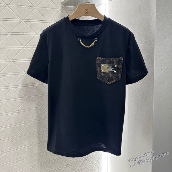 2025最安値セール ルイ ヴィトン NZLVNXZ068 ジーンズ ランキング1位 半袖Tシャツ 上下セット LOUIS VUITTONコピー ブランド