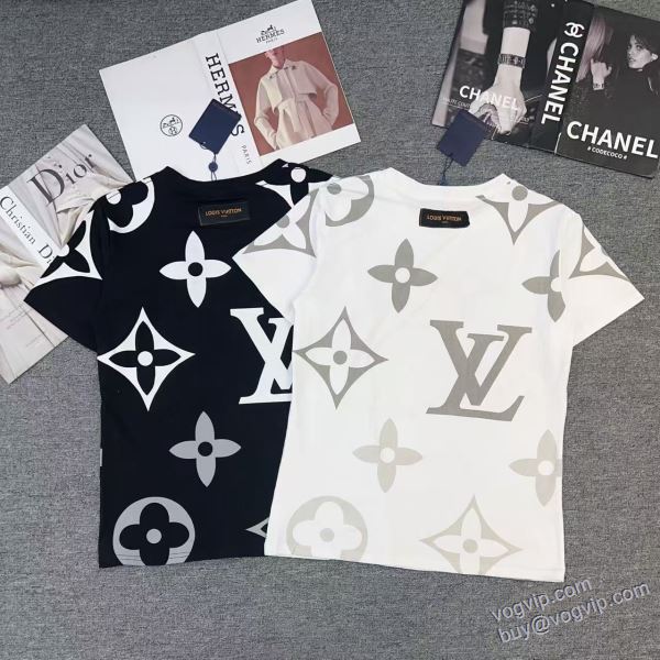 2025春夏 ルイ ヴィトン LOUIS VUITTONブランド 偽物 通販 NZLVNXZ069 半袖Tシャツ 2色可選 利便性に優れ