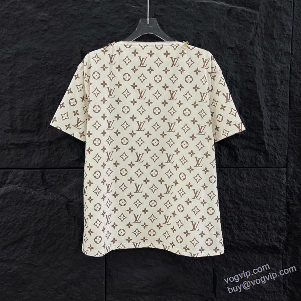 著名人の着用 ルイ ヴィトン スーパーコピー NZLVNXZ084 2025HOT新作登場 半袖Tシャツ