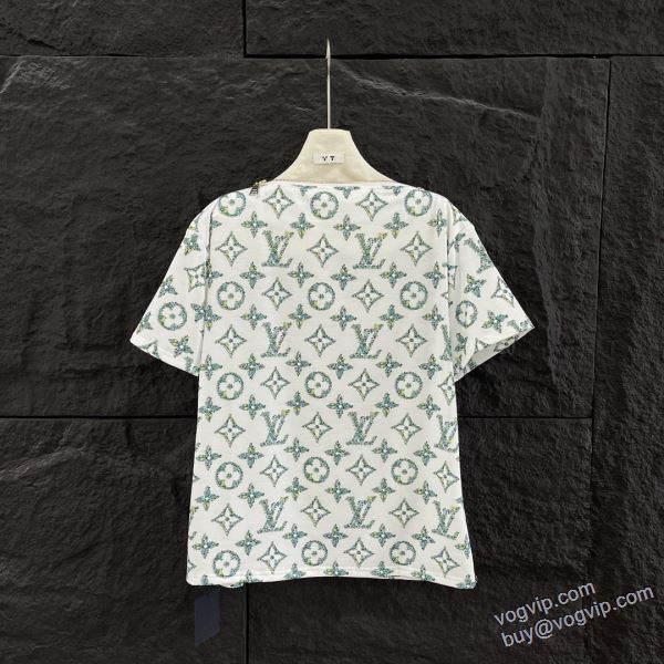 ルイ ヴィトン LOUIS VUITTONコピー ブランド NZLVNXZ090 2025爆買い定番人気 半袖Tシャツ 高品質