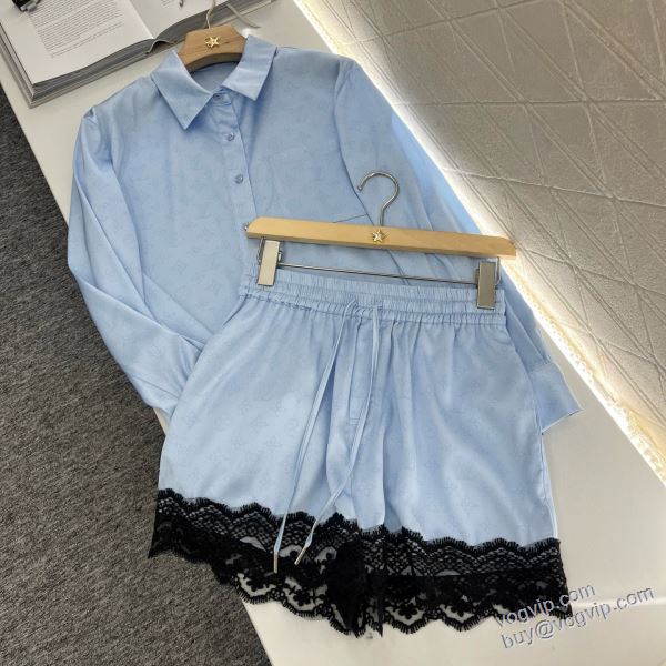 人気販売中 ルイ ヴィトン スーパーコピー NZLVNZK002 2025高級品 通販 長袖シャツ ショートパンツ 上下セット 2色可選