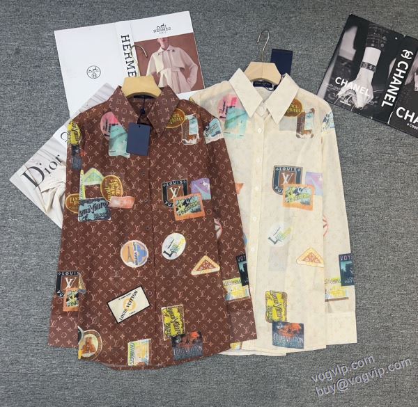 落ち着いた質感 ルイ ヴィトン LOUIS VUITTONスーパーコピー NZLVWT020 2025高級品 通販 長袖シャツ 2色可選
