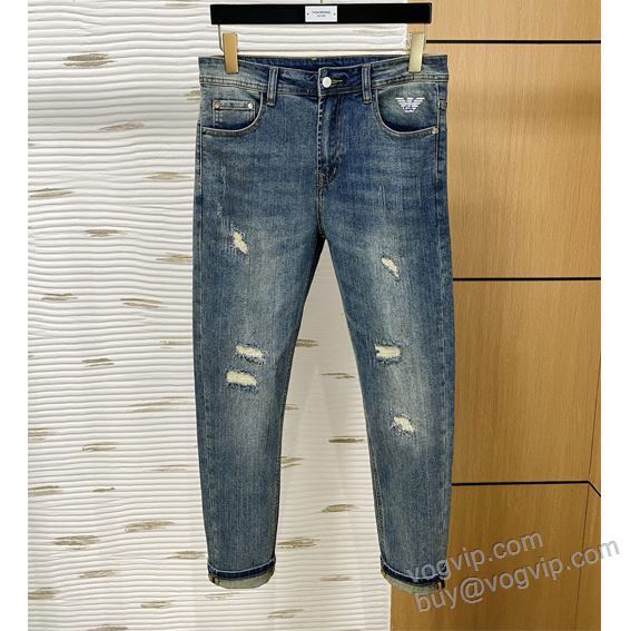 アルマーニ ARMANIブランドコピー NZKAR064 2025爆買いセール ジーンズ デニムパンツ