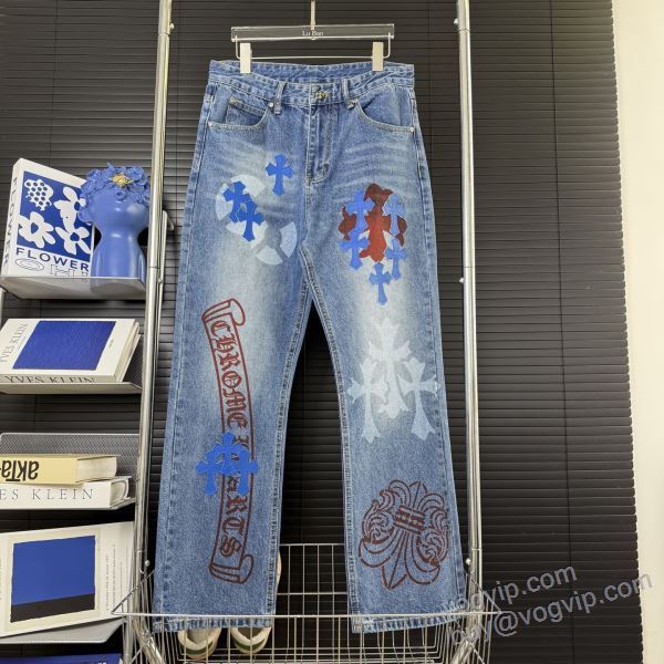 ジーンズ デニムパンツ 2025爆買い大人気 クロムハーツ CHROME HEARTS NZKCHR079 高品質なスーパーコピー商品