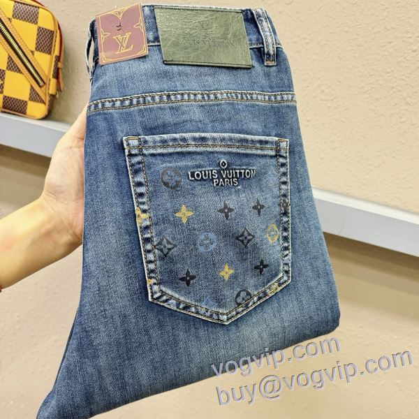 大人気アイテム！入手困難 ルイ ヴィトン LOUIS VUITTON ジーンズ 最大級ブランドコピー通販優良店 2025高級品 通販