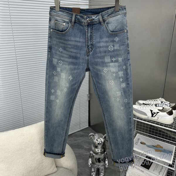 ルイ ヴィトン 2025限定セール本物保証 LOUIS VUITTONブランドコピー NZKLV177 ジーンズ デニムパンツ