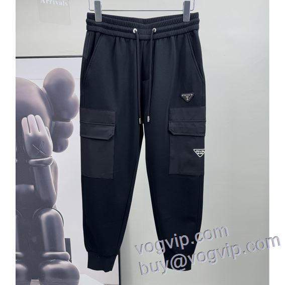 首胸ロゴ プラダ PRADA 2025超激得格安 スエットパンツ チノパン ブランドスーパーコピー