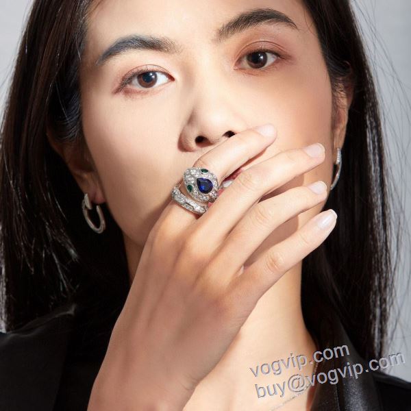コーデ 知的なムードを演出 ブランドコピー 2025割引セール ブルガリ BVLGARI リング 指輪 2色可選
