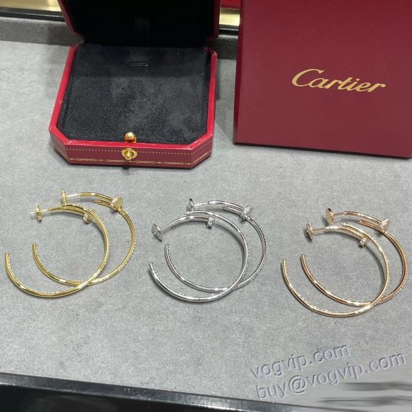 2025超激得安い ブランドスーパーコピー 激安専門店 スタイリッシュな印象 カルティエ CARTIER ピアス イヤリング 3色可選