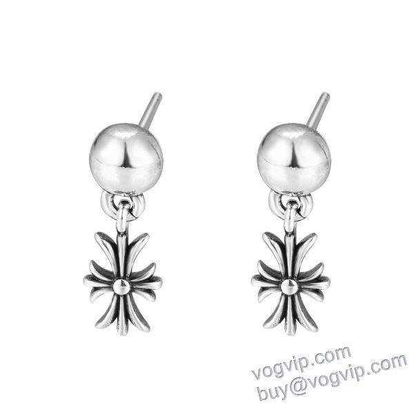 イヤリング 多色選択可 クロムハーツ デザインクロス CHROME HEARTS偽物ブランド 2025最新入荷 ピアス 派手 ：比较华丽的