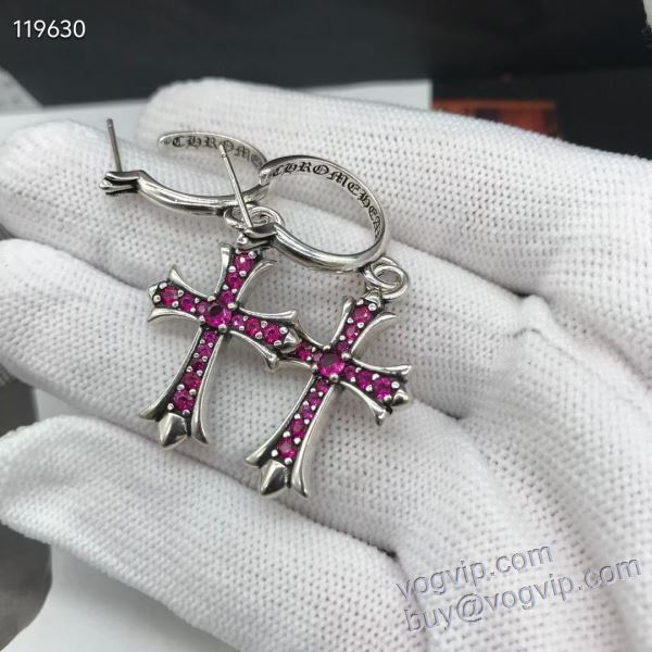 クロムハーツ 高級感ある CHROME HEARTSブランドコピー 2025新款 ピアス イヤリング 2色可選 スタッドピアス