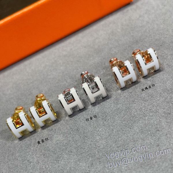 スタイリッシュな印象 エルメス HERMES ブランドスーパーコピー 激安専門店 2025お買い得新品 ピアス イヤリング 3色可選
