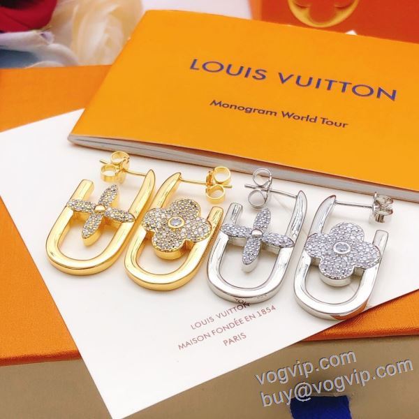 海外限定ライン ルイ ヴィトン LOUIS VUITTON 2025春夏新作 ピアス イヤリング 2色可選 ブランドコピー