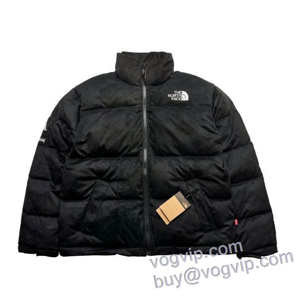 2025最新入荷 シュプリームスーパーコピー Supreme Suede Nuptse Jacekt SALE開催 革ダウンジャケット ふわふわな感触 2色可選